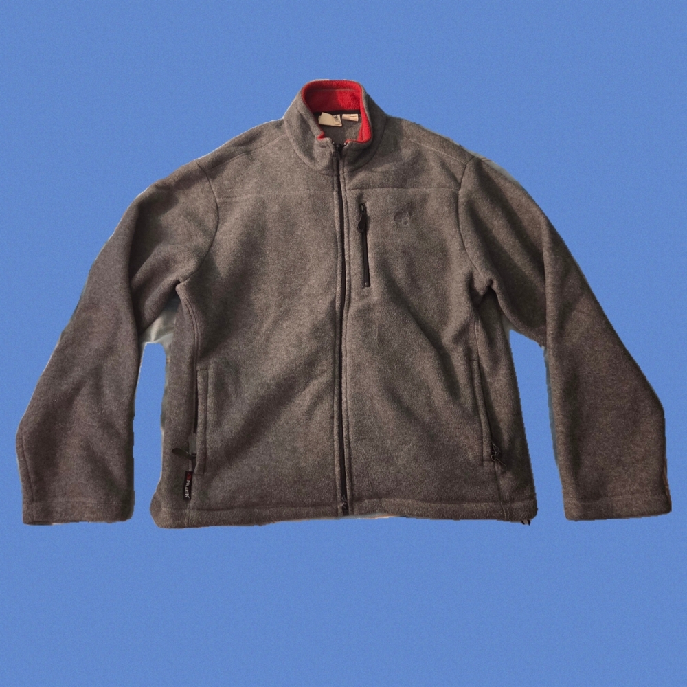 Timberland Mens Polartec Fleece Jacket With Zip Up Zipper Pockets Size XL